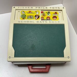 Fisher-Price vintage School Days Desk with accessories